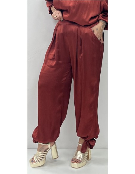 PANTALON GIRONA LAZOS TEJA