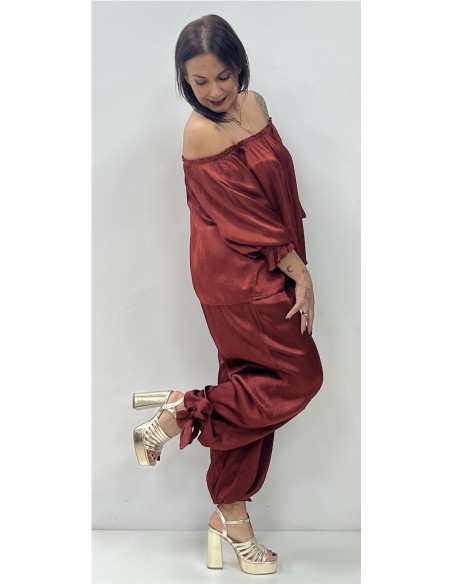 PANTALON GIRONA LAZOS TEJA