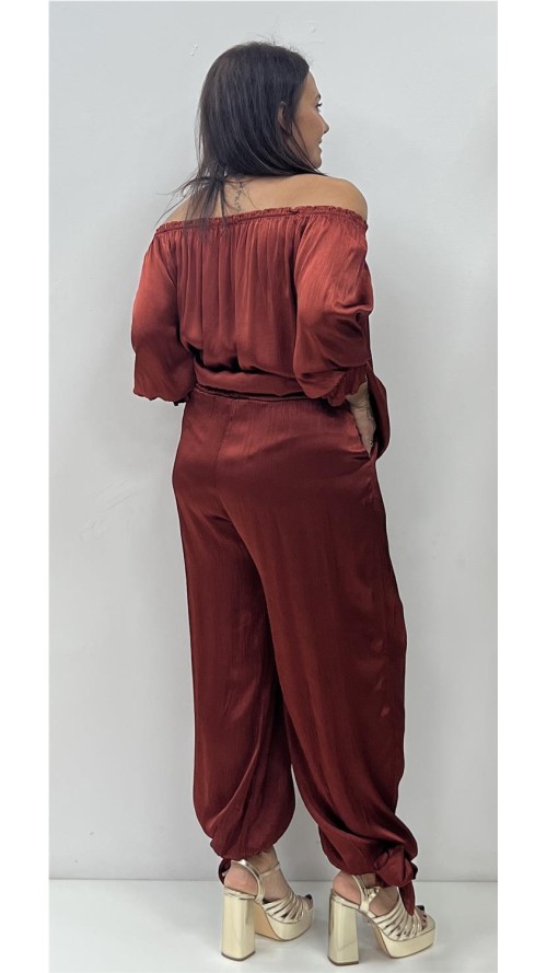 PANTALON GIRONA LAZOS TEJA