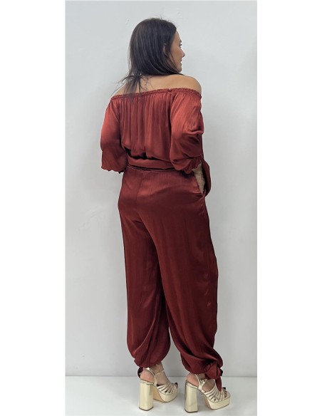 PANTALON GIRONA LAZOS TEJA