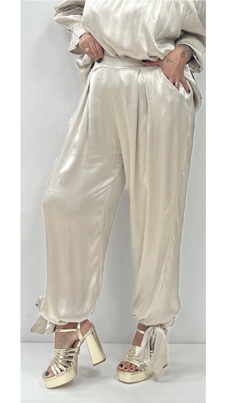 PANTALON GIRONA LAZOS BEIG