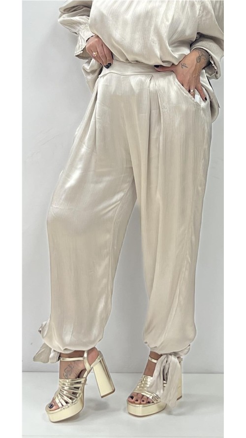 PANTALON GIRONA LAZOS BEIG