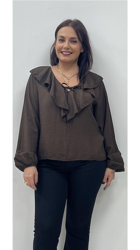 CAMISA MADRID MARRON