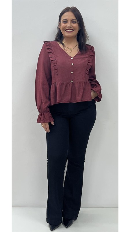 CAMISA ROMA BURDEOS 2