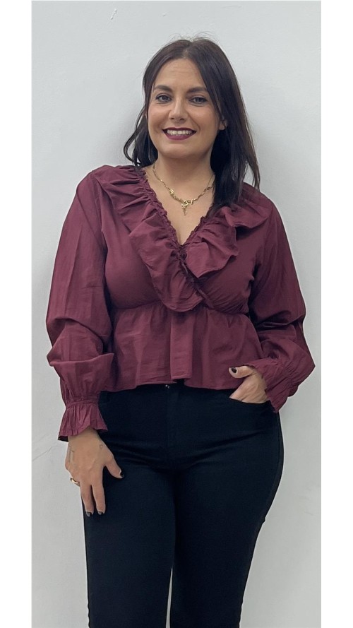 CAMISA OSLO BURDEOS