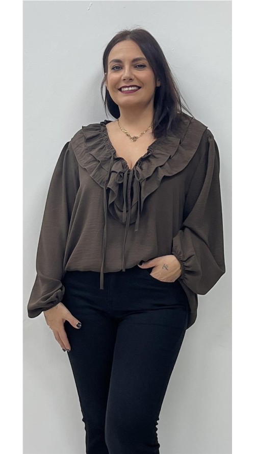 CAMISA SOFIA MARRON