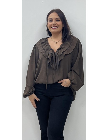 CAMISA SOFIA MARRON