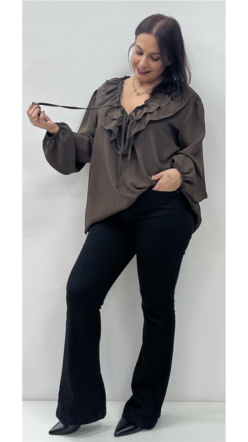 CAMISA SOFIA MARRON