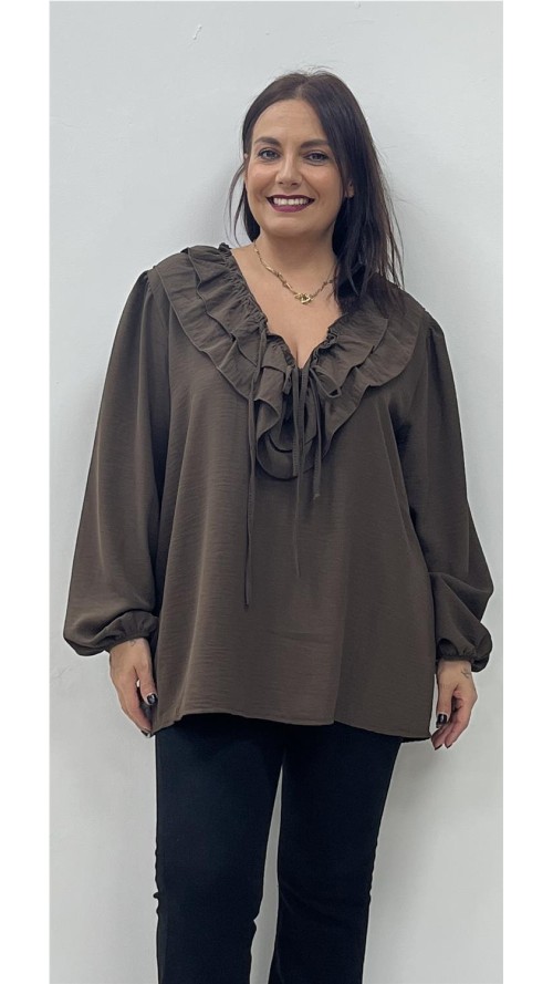 CAMISA SOFIA MARRON
