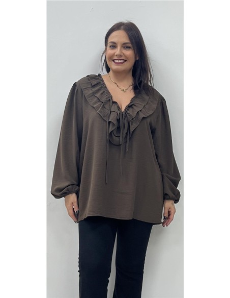 CAMISA SOFIA MARRON