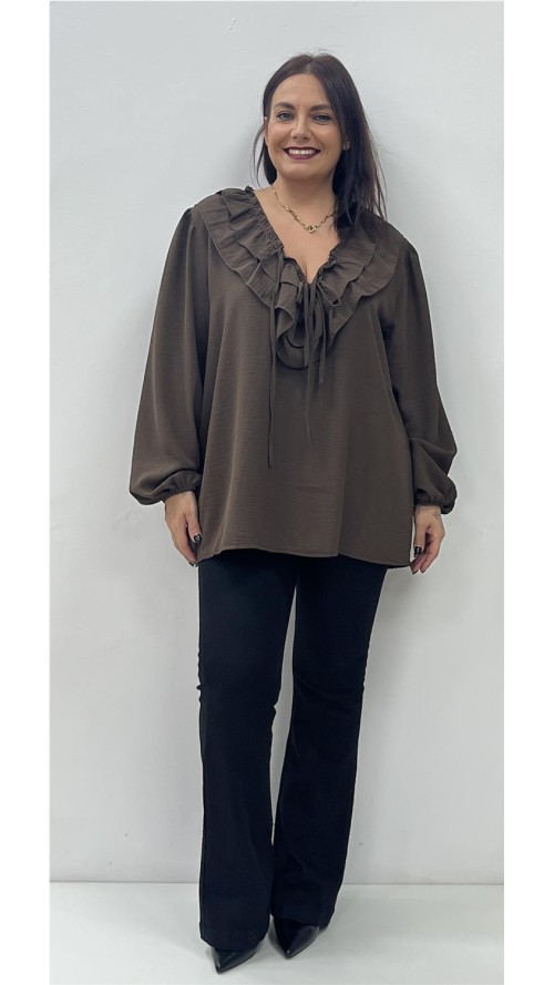 CAMISA SOFIA MARRON