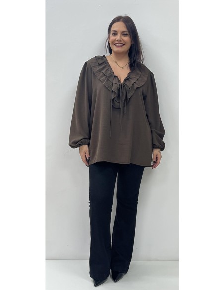 CAMISA SOFIA MARRON