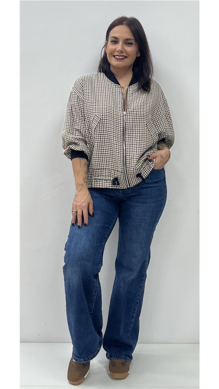 SUDADERA CUADROS NEGRO 2