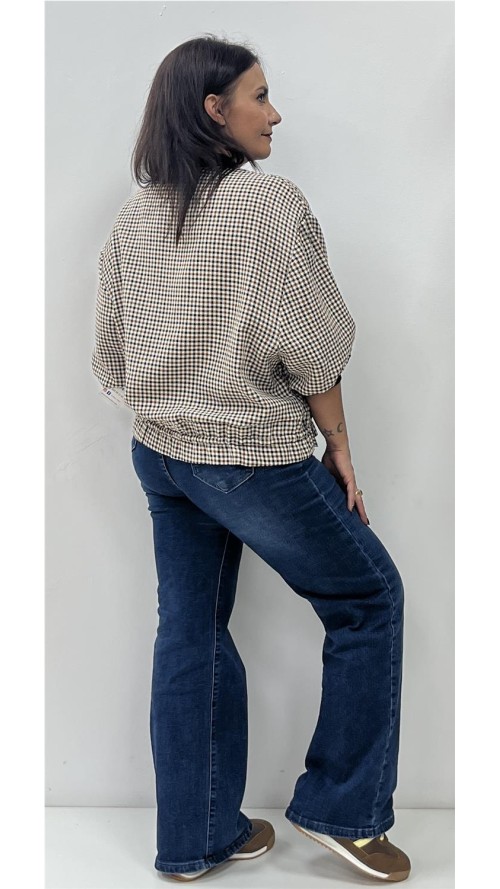 SUDADERA CUADROS NEGRO