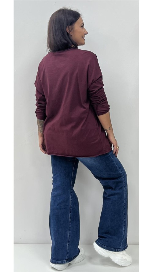 CAMISETA BE YOU BURDEOS