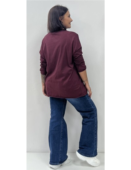 CAMISETA BE YOU BURDEOS