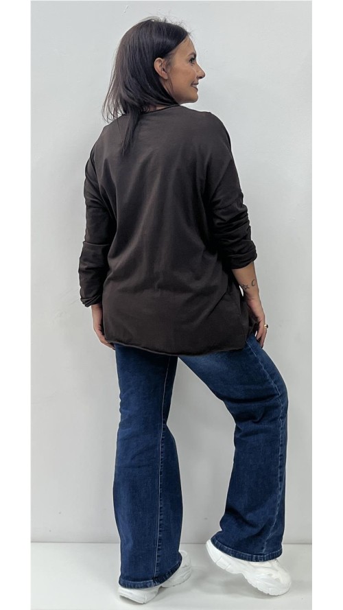 CAMISETA BE YOU MARRON