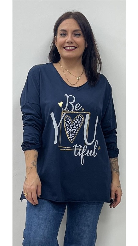CAMISETA BE YOU MARINO