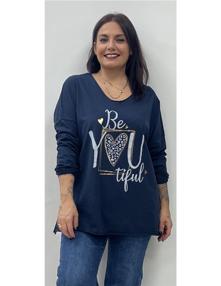 CAMISETA BE YOU MARINO