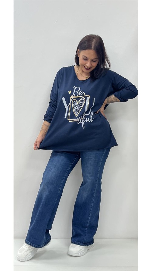 CAMISETA BE YOU MARINO