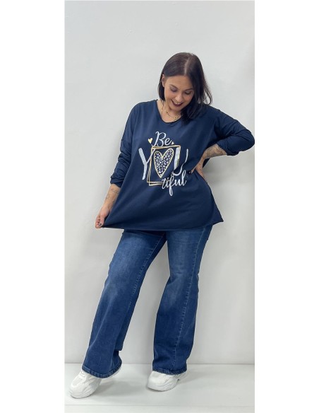 CAMISETA BE YOU MARINO