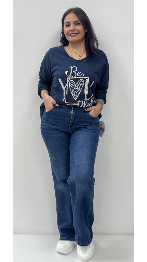 CAMISETA BE YOU MARINO