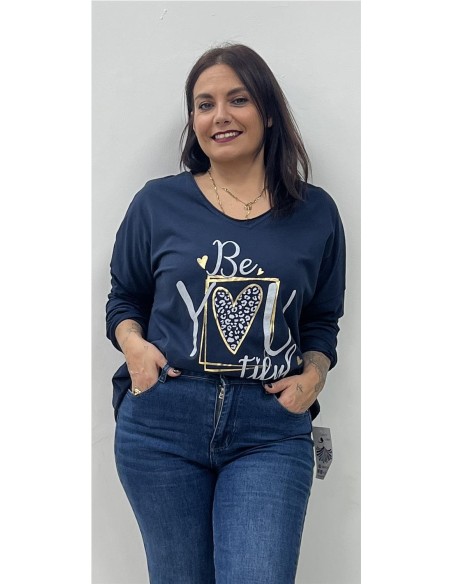 CAMISETA BE YOU MARINO