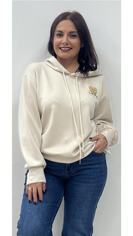 SUDADERA OSO BEIG