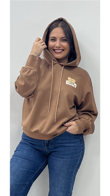 SUDADERA OSO CAMEL