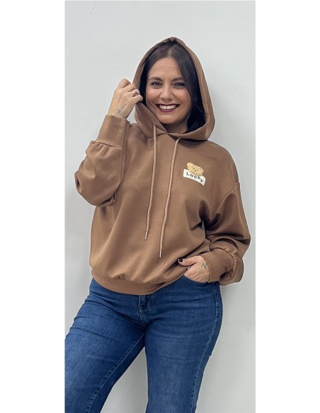 SUDADERA OSO CAMEL