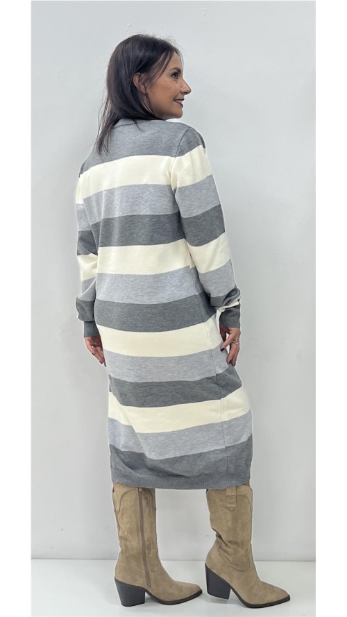 VESTIDO TUNEZ GRIS
