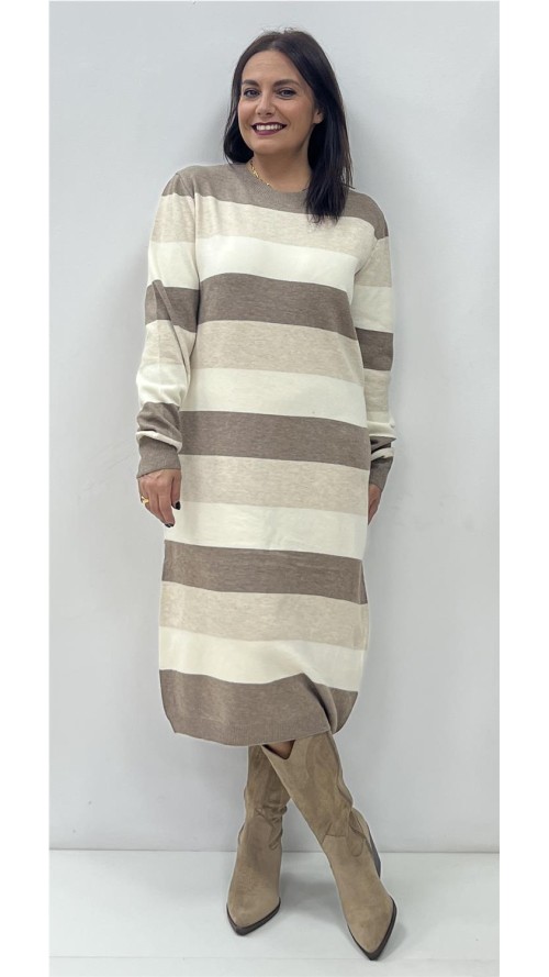 VESTIDO TUNEZ CAMEL