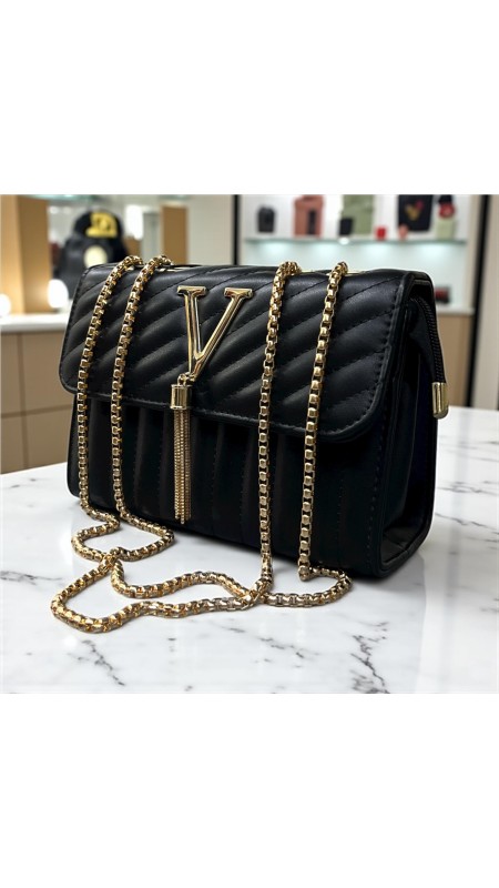 BOLSO PEQUEÑO V NEGRO