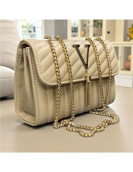 BOLSO PEQUEÑO V CAMEL