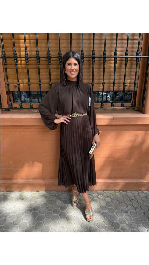 VESTIDO PATRICIA MARRON