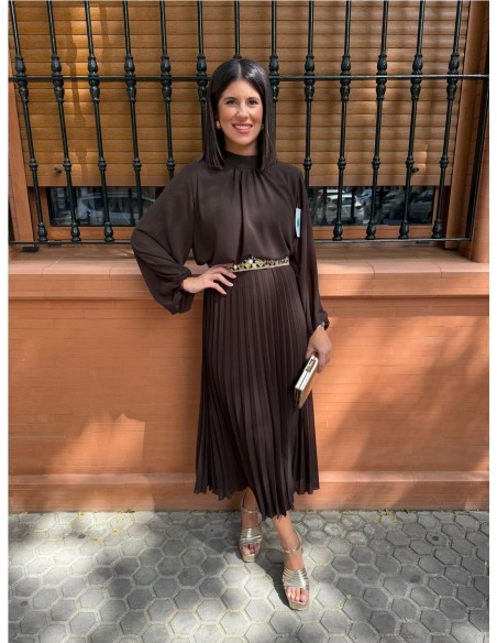 VESTIDO PATRICIA MARRON