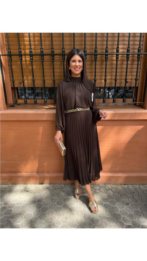 VESTIDO PATRICIA MARRON