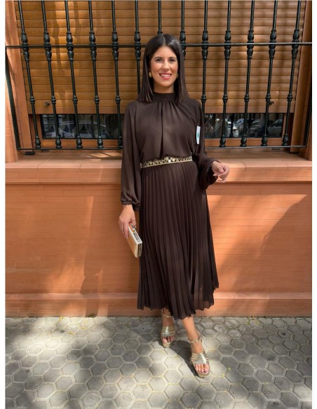 VESTIDO PATRICIA MARRON