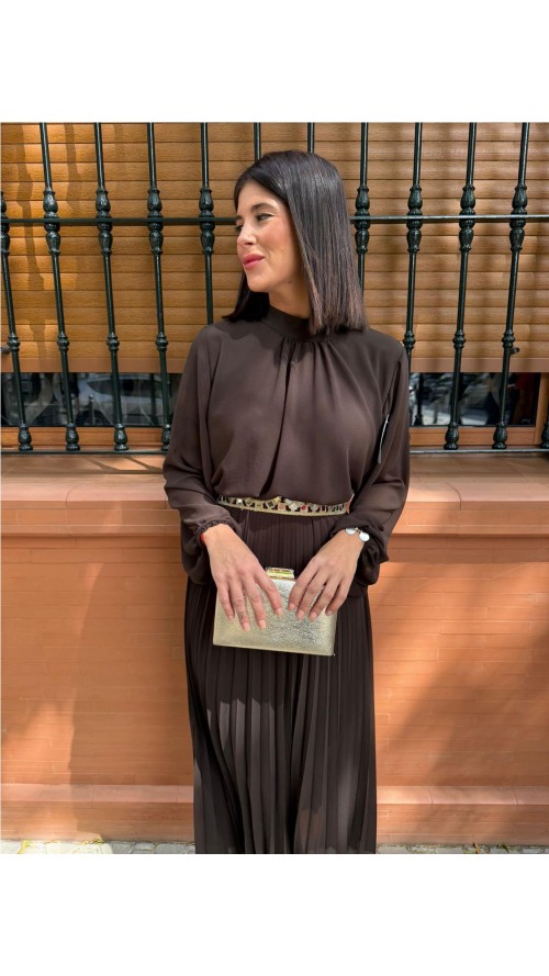 VESTIDO PATRICIA MARRON