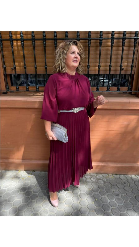 VESTIDO PATRICIA BURDEOS