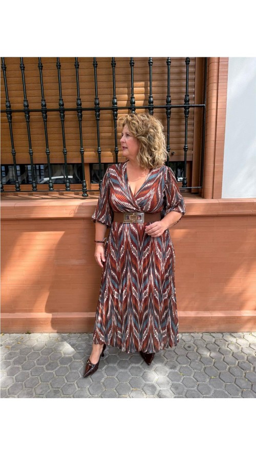 VESTIDO LAURA MARRON