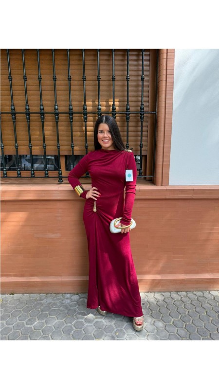 VESTIDO VARSOVIA BURDEOS