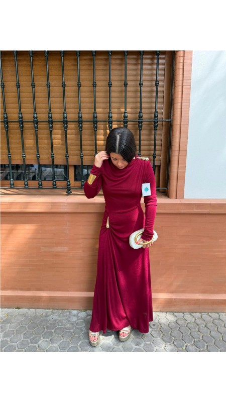 VESTIDO VARSOVIA BURDEOS 2