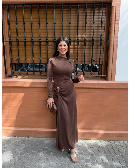 VESTIDO VARSOVIA MARRON