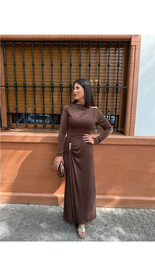 VESTIDO VARSOVIA MARRON