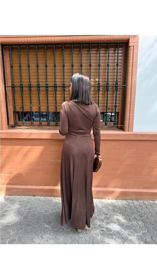 VESTIDO VARSOVIA MARRON