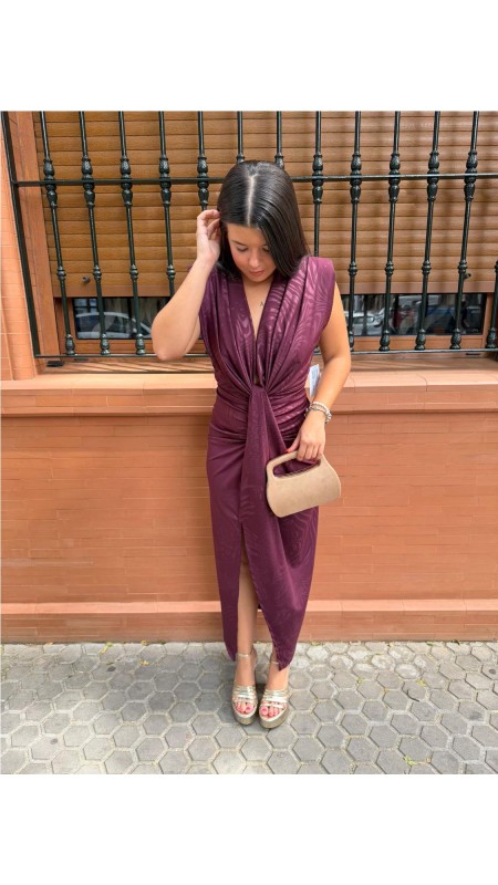 VESTIDO IRIS ESTAMPADO BURDEOS 2