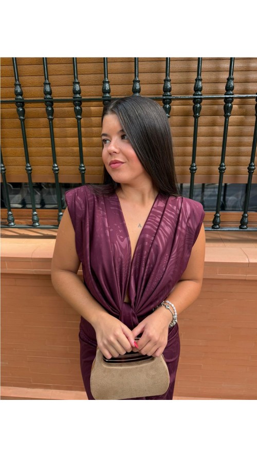 VESTIDO IRIS ESTAMPADO BURDEOS