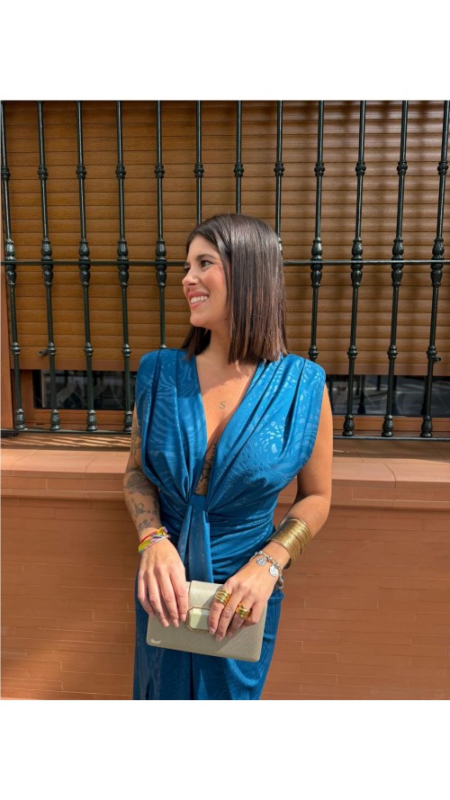 VESTIDO IRIS ESTAMPADO PETROLEO