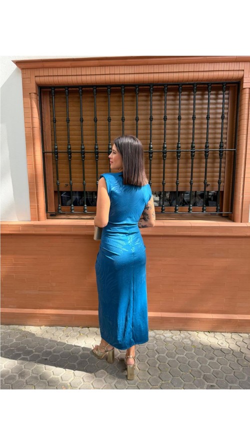 VESTIDO IRIS ESTAMPADO PETROLEO